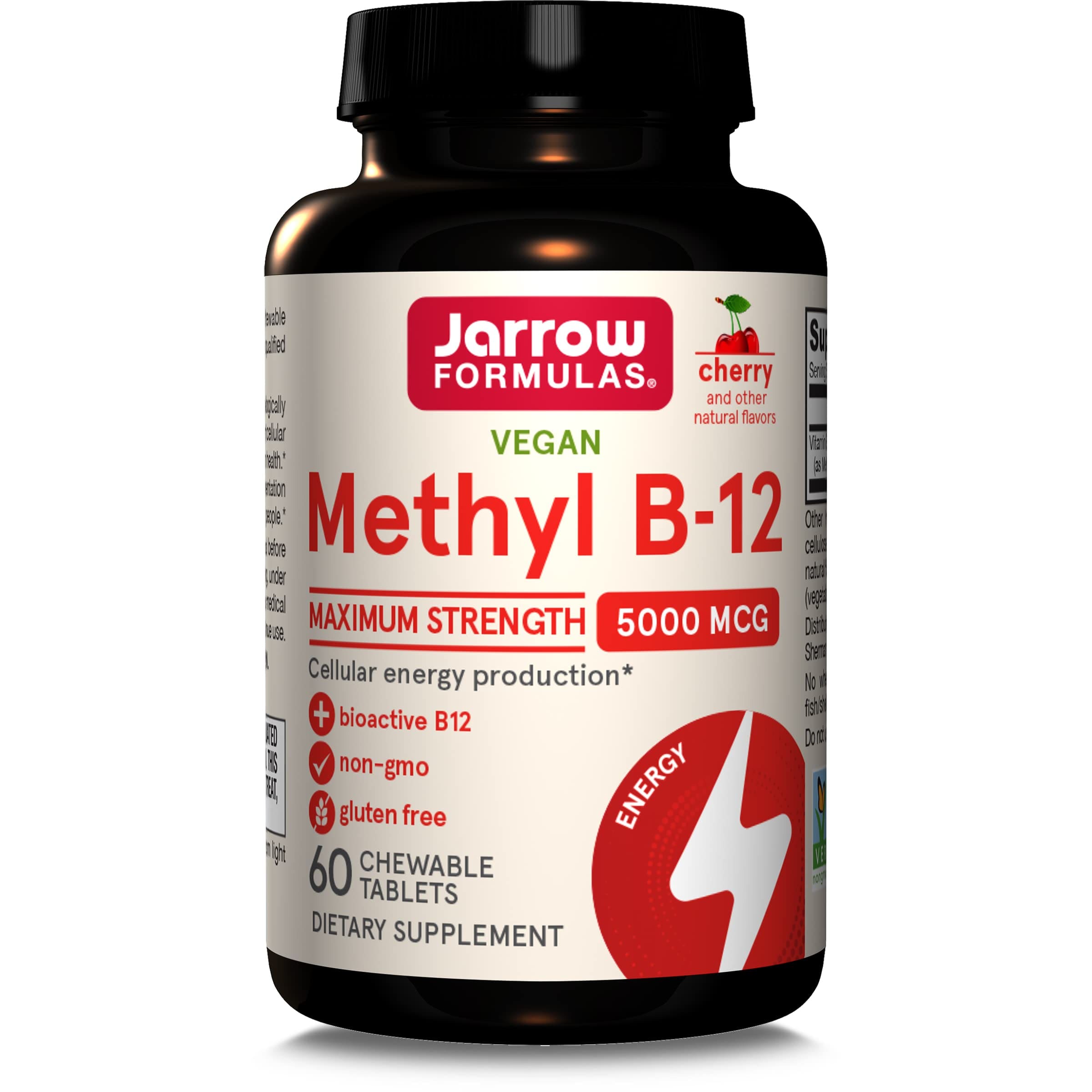 Methyl B12 500MG Supplement by Jarrow Formulas, Promoting Energy and Neurological Health in a Convenient Jar.